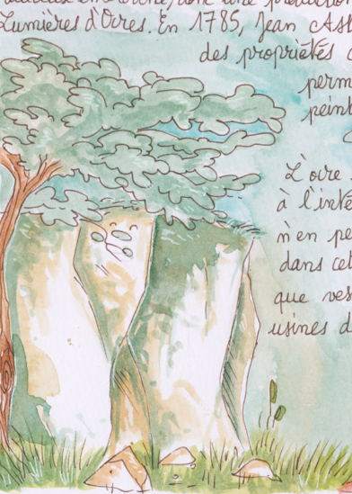Page aquarelle de l'un de mes projets de master