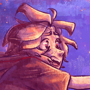 2D animated gif of my character Gris reaching for an Eshkà